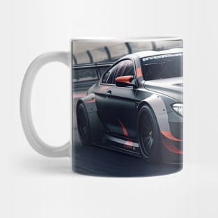 black bmw m6 on a race track Mug